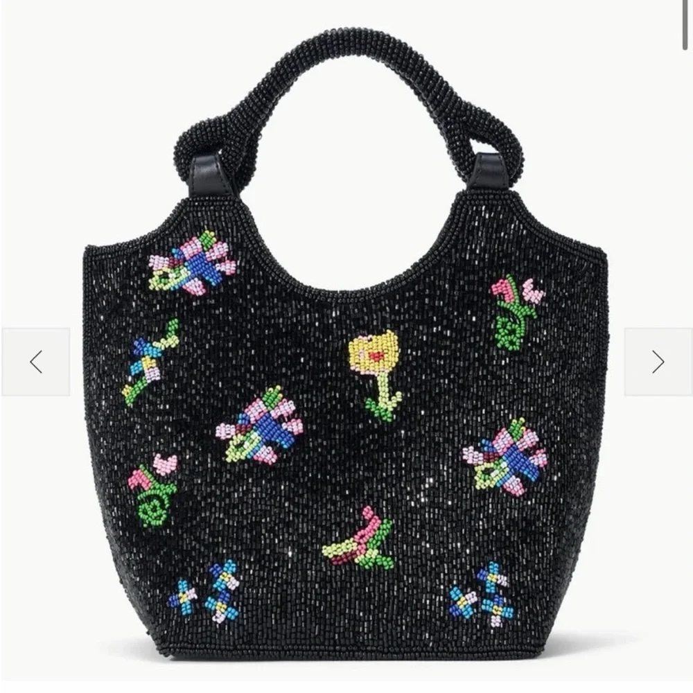 STAUD Beaded Cote Bag - First Bloom Night - Picture 1 of 3